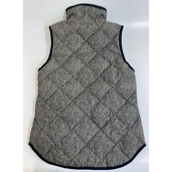 J.CREW Excursion Down Puffer Vest Herringbone Quilted Zip Women’s Size XXS EUC - Picture 8 of 11